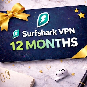 Surfshark VPN 12 Month Subscription | Secure Private Internet Access (Instant Download)