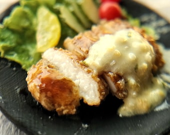 Menú infantil japonés de pollo Nanban, miniatura de comida a escala 1/12, artículo coleccionable ultrarrealista hecho a mano, Kirikabu Mart