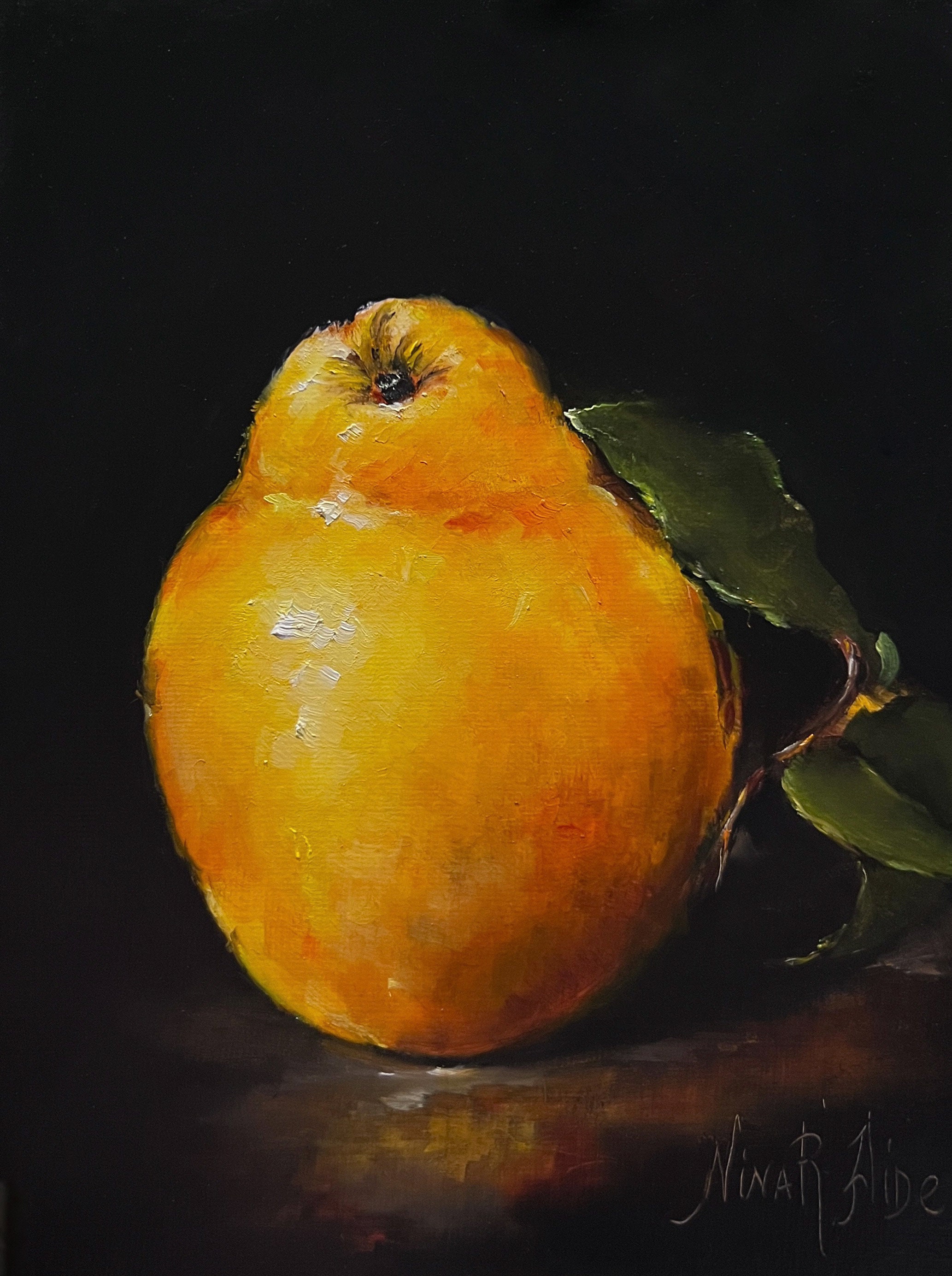 Quince Still Life Oil Painting Original Art Fruit Fine Art