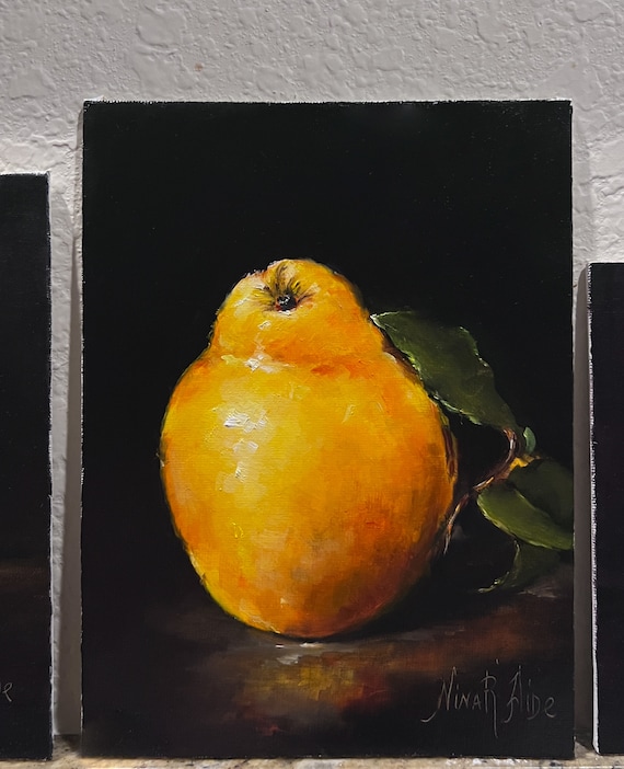 Quince Still Life Oil Painting Original Art Fruit Fine Art Quince Still Life Oil Painting Original Art Fruit Fine Art