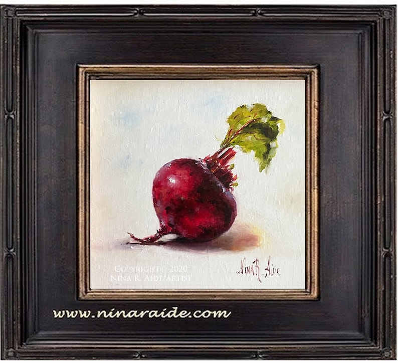 Beet Sweet Red Original Oil Painting Still Life Nina R.Aide image 2