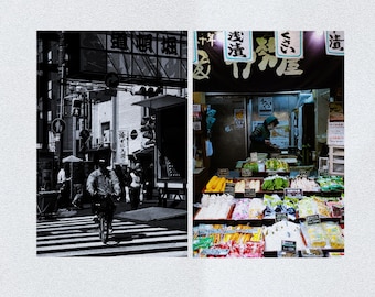 10 Set Moody Osaka Japan Aesthetic Photo Bundle | Wall Art Street Photography | 日本　写真 | Black And White, Colour | Digital Product