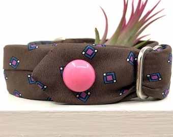 Dog collar, tie collar, bowtie for dogs, ties for dogs, vintage tie collar