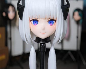 Maschera Kigurumi "Kaf" della serie U di WithinTheWeek – Frangia magnetica, doppia ventola