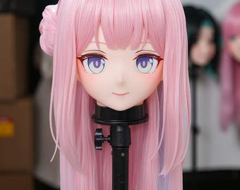 Maschera Kigurumi "Mika" della serie U di WithinTheWeek: frangia magnetica, doppia ventola.