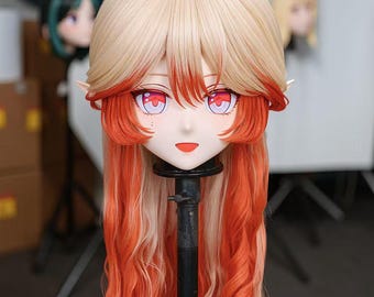 Maschera Kigurumi "Haruka" della serie U di WithinTheWeek: frangia magnetica, doppia ventola.