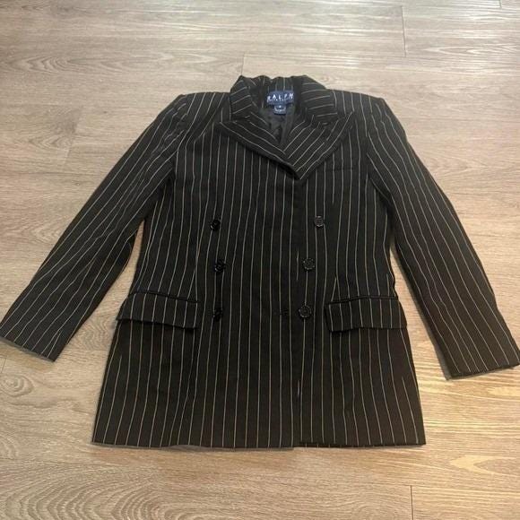 ジャケット・アウター 90s Minimal Stripe Tailored Jacket 90s Pinstripe Jacket - Etsy