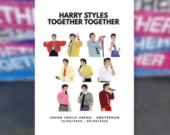 Together Together Amsterdam ALL NIGHTS Concert Poster – A4 Fan Made Print - Limited edition