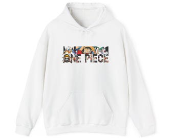 Sudadera con capucha estampada de Luffy de One Piece / Sudadera de pirata con sombrero de paja de anime