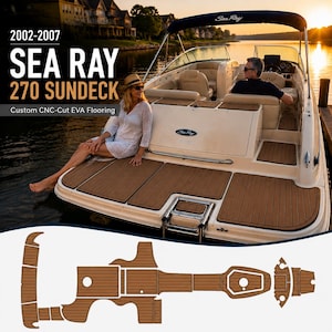 Sea Ray 270 Sundeck EVA Flooring Kit (2002-2007) | Custom CNC Marine Decking Mat