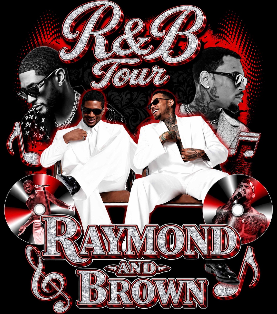 Raymond & Brown Tour 2026, Usher x Chris Brown Tshirt Design ( Digital Download)