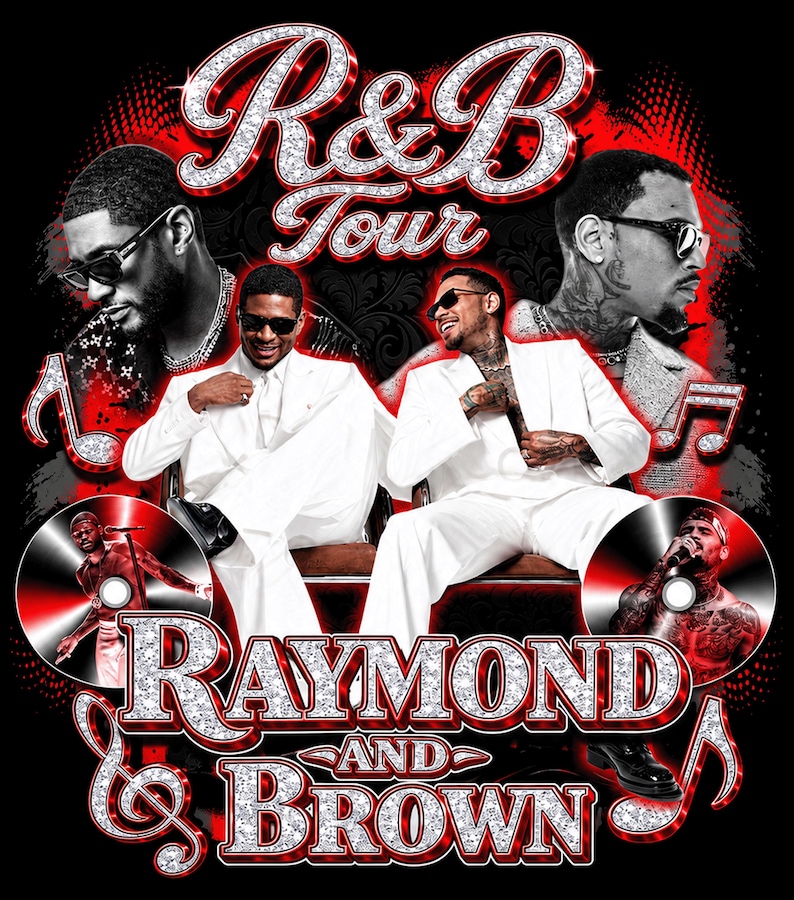 Raymond & Brown Tour 2026, Usher x Chris Brown Tshirt Design ( Digital Download) image 1