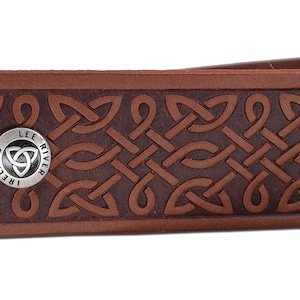 Ardan Celtic Knotwork Snap On Leather Belt