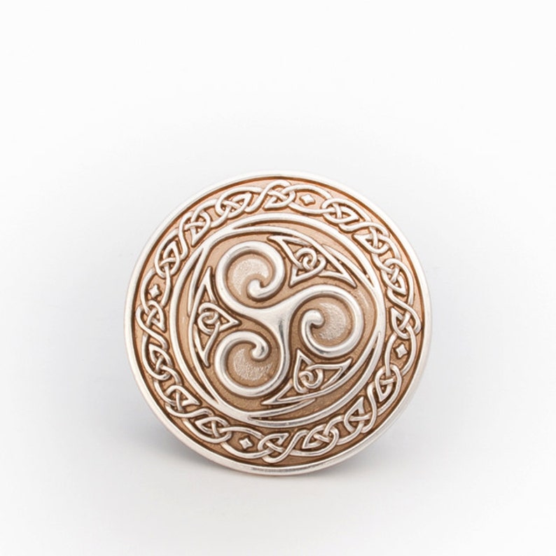 Triskel Celtic Belt Buckle Silver image 1