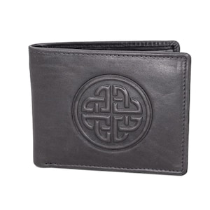 Cartera negra con nudo celta eterno de Conan