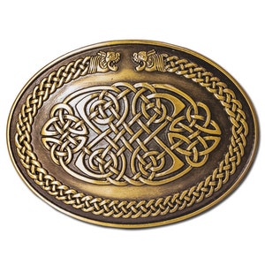 Finn Celtic Dogs Bronze Buckle