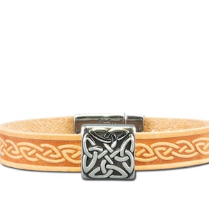 Braden Celtic Tan Leather Cuff