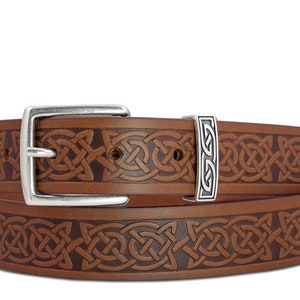 Owen Embossed Leather Celtic Belt