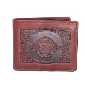 Cartera celta para hombre con bolsillo y relieve