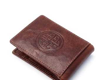 Clip para billetes con nudo eterno celta de piel de Fergal