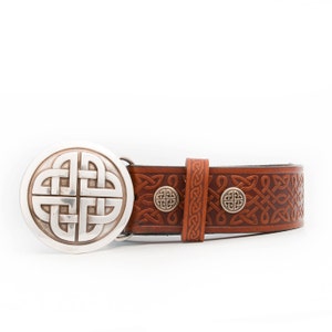 Daman Embossed Celtic Knot Belt & Detachable Buckle