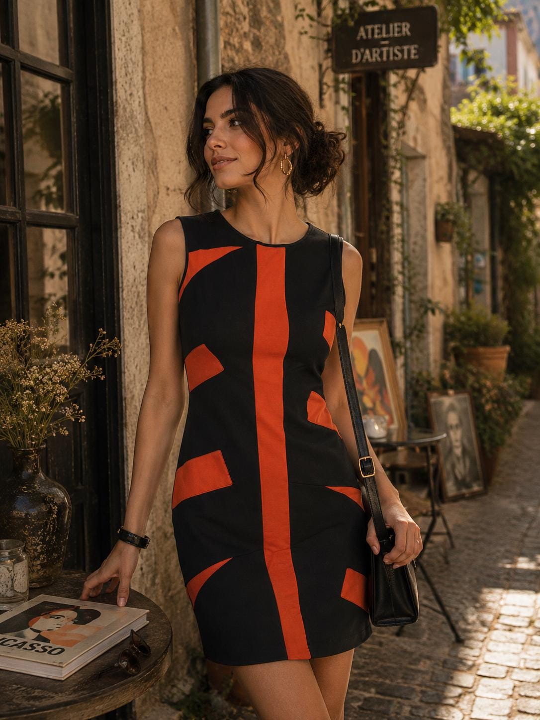 red black bodycon dress Dress, Statement Mini Dress, Party Dress, Club Dress, Sleeveless Dress, Modern Chic Dress, Graphic Beloved by Casablanca Bridal Linen Gown Color:Solid Black Made from a comfortable