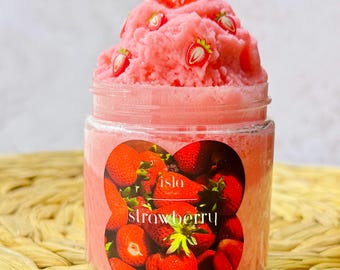 Strawberry Cloud Slime, Pink Scented Fluffy Dessert Slime