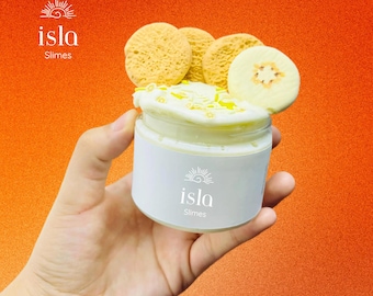 Banana Pudding Slime Kit | Thick Glossy Scented Slime with Clay Toppers