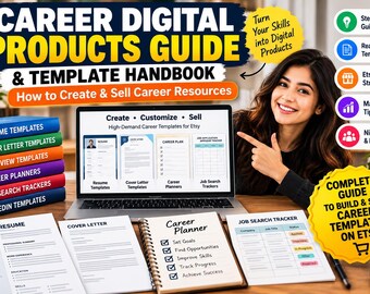 Guia e Manual de Modelos para Produtos Digitais de Carreira | Como Criar e Vender Recursos de Carreira (PDF)
