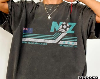 Camiseta de Nueva Zelanda para la Copa Mundial de Fútbol 2026, regalo para aficionados al fútbol, camiseta para aficionados al fútbol de Nueva Zelanda