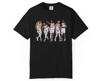 Knicks Team T-Shirt, Jalen Brunson, KAT, Mikal Bridges, Josh Hart, OG Illustration Tee