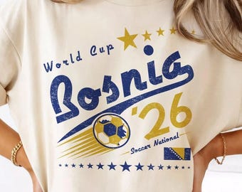 Bosnia & Herzegovina Soccer World Cup Tee, 90s Style Football, Zmajevi BiH Fan Gift