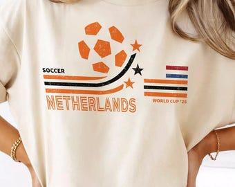 Camiseta de fútbol de los Países Bajos para el Mundial 2026, camiseta para aficionados al fútbol holandés, regalo para el Día del Padre