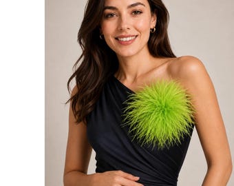 Straußenfeder Corsage Naturfeder Brosche Elagant Feder pin Mode-Accessoire