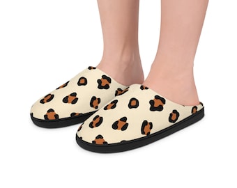 Kapcie damskie w panterkę