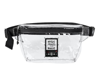 Marsupio trasparente Music Summer Magic / Borsa da cintura olografica trasparente
