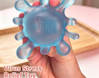 Juguete antiestrés blando con forma de virus y gérmenes, juguete sensorial suave para aliviar la ansiedad en el escritorio.