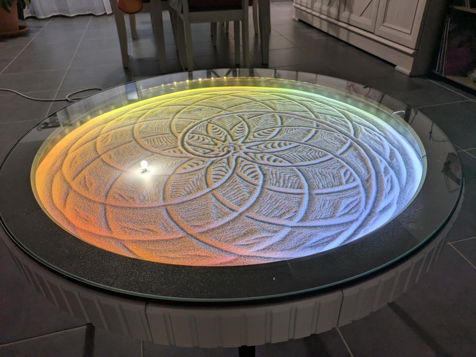 Dune Weaver Table. Kinetic Table With Leds and Sand. Sold With Official ...