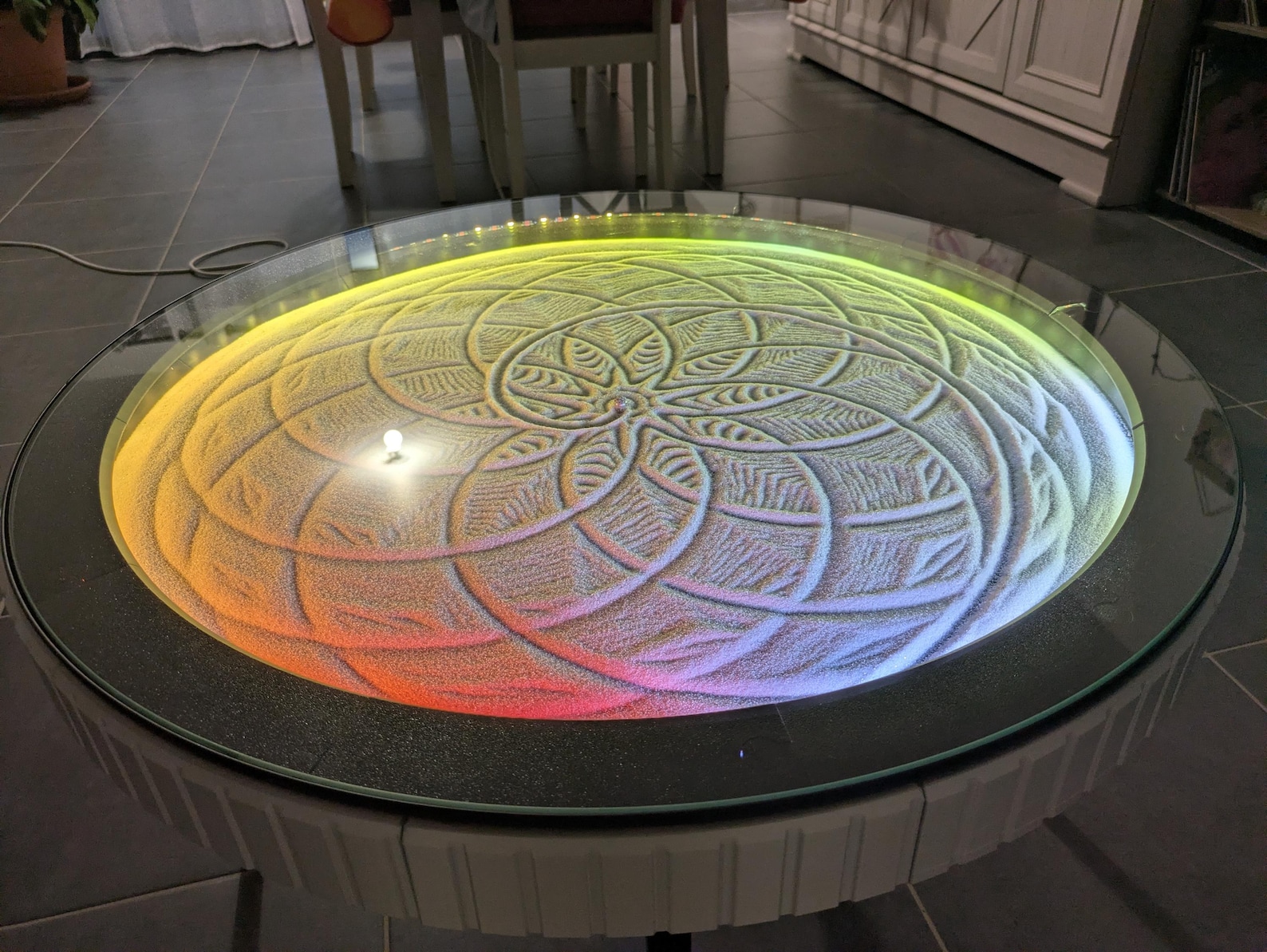 Dune Weaver Table. Kinetic Table With Leds and Sand. Sold With Official ...