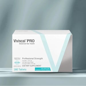 May include: A white box of Viviscal PRO Advanced Hair Health dietary supplements. The box features the text "Viviscal PRO" and "180 Tablets". The box also includes information about the ingredients and the product's professional strength.
