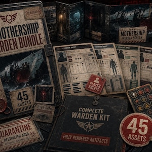 Paquete para el director de juego de rol de ciencia ficción y terror / Herramientas imprimibles para el director de juego y hojas de personaje