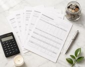 Zero-Based Budget Worksheet Printable Debt Payoff Tracker Emergency Fund Planner