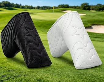 Funda para palo de golf, funda semicircular de barra recta para putter, funda sencilla de estilo moderno para la cabeza del palo.