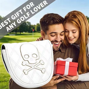 Funda para putter de golf, funda impermeable de PU reforzada para palos de golf, protector de cabeza de putter central DF3 imagen 6