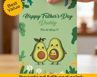 Pappaskämtkort, tackkort för pappa, bästa pappakort, fars dag-kort för första gången, present till första pappa, kort från son och dotter, fars dag-present