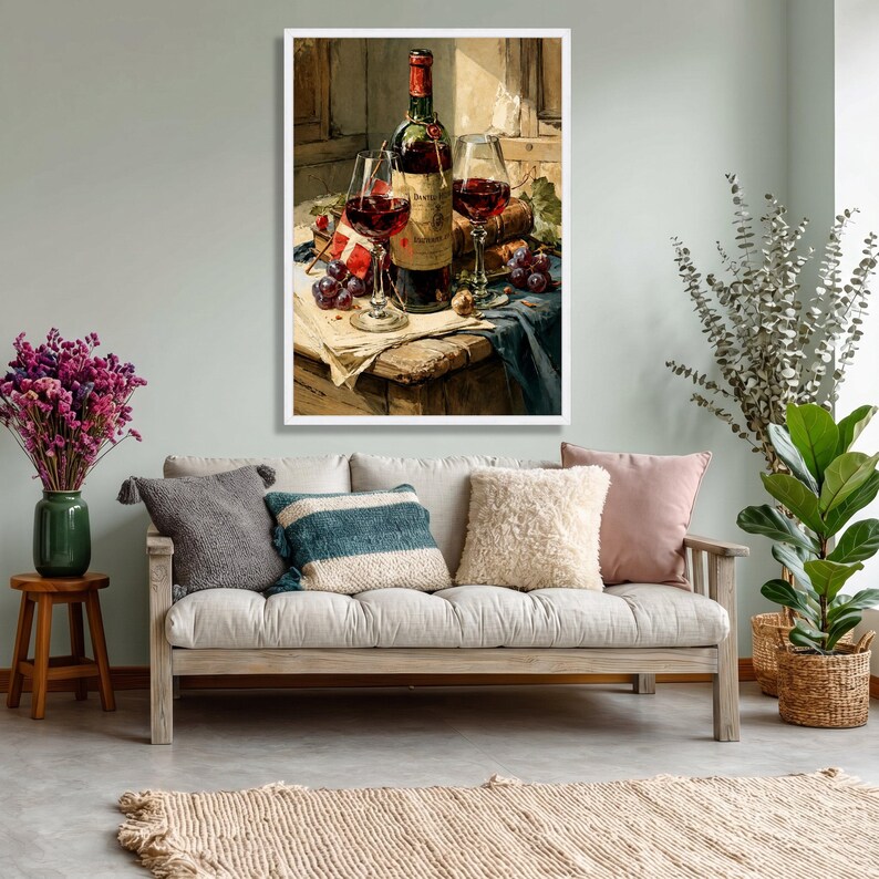 classic-wine-bottle-and-glasses-canvas-vintage-still-life-wall-art