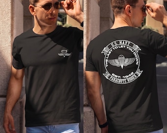 Us Navy Pr Parachute Rigger - Men's Back And Front Tee T-shirt USA Size S to 3XL