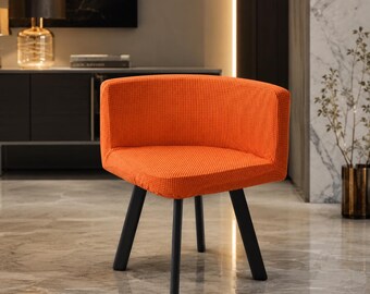 Triangle Dining Chair Cover: Polar Fleece, Curved Back Slipcover for Home Hotel