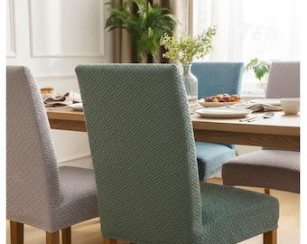 Stretch Dining Chair Cover Universal Size – Washable Elastic Slipcover for Home Chairs