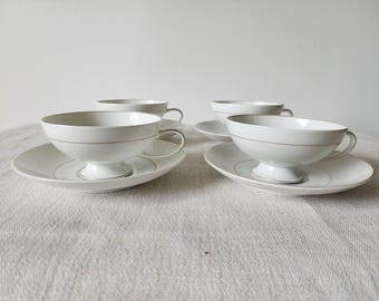 Vintage Rosenthal Porcelain Teacups & Saucers From Germany
